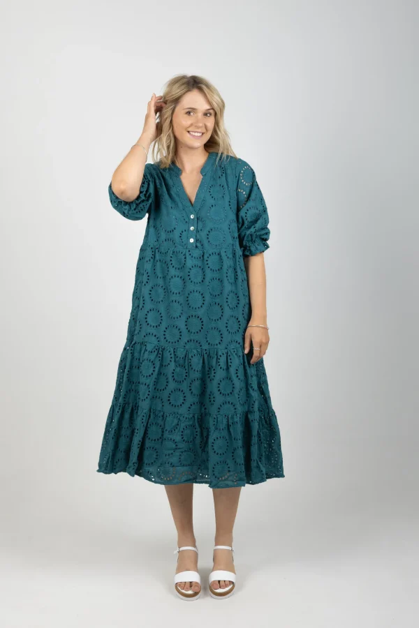 Dresses-ISLE OF MINE PARTERRE MAXI TEAL