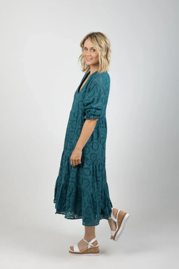 Dresses-ISLE OF MINE PARTERRE MAXI TEAL
