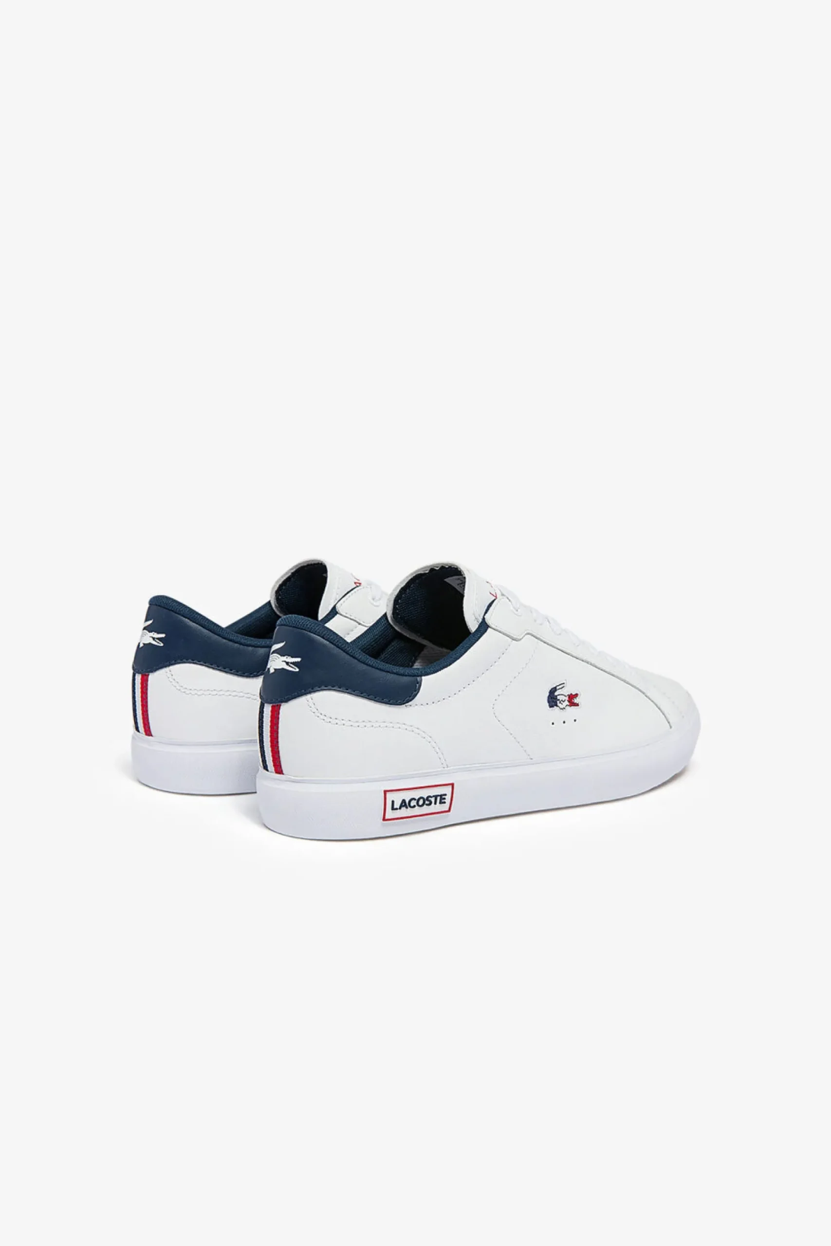 lacoste_mens_powercourt_t_2.webp Footwear-LACOSTE MENS POWERCOURT TRI COLOUR SNEAKERS - WHT/RED/BLUE