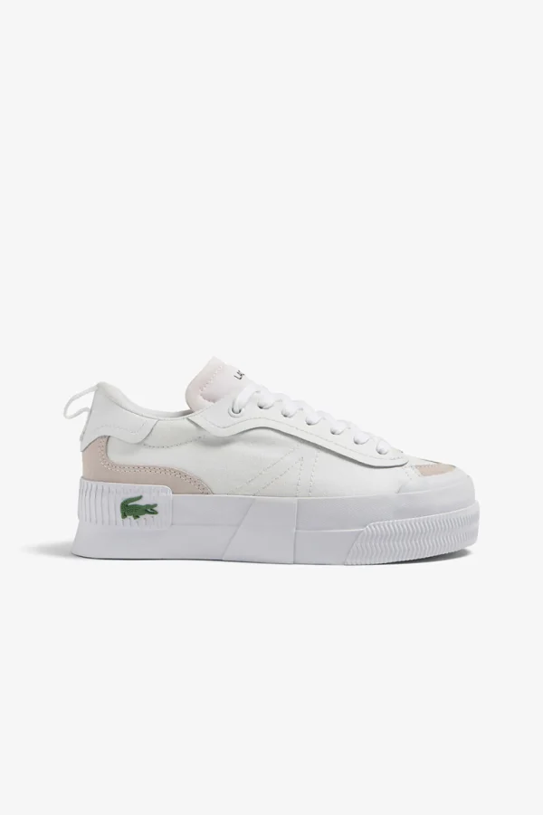 Footwear-LACOSTE WOMENS L004 PLATFORM - WHITE