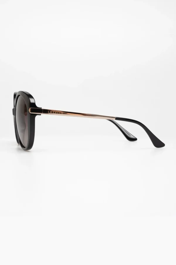 Sunglasses-LOCELLO CALLIE SUNGLASSES - BLACK