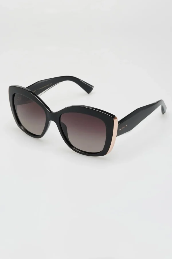 Sunglasses-LOCELLO SAMARA SUNGLASSES - BLACK