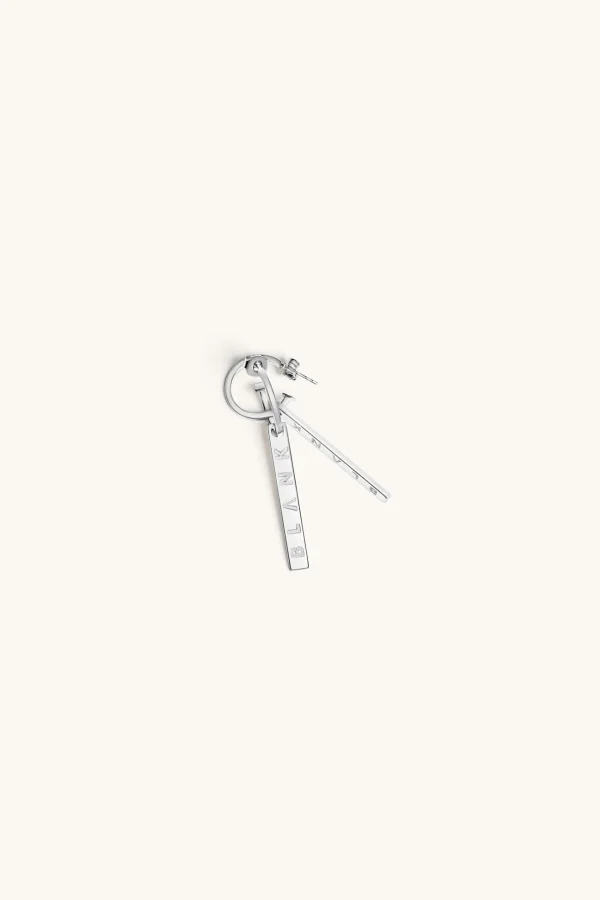 925 Sterling Silver | Jewellery-BLANK SPACE. LOGO HOOP EARRINGS