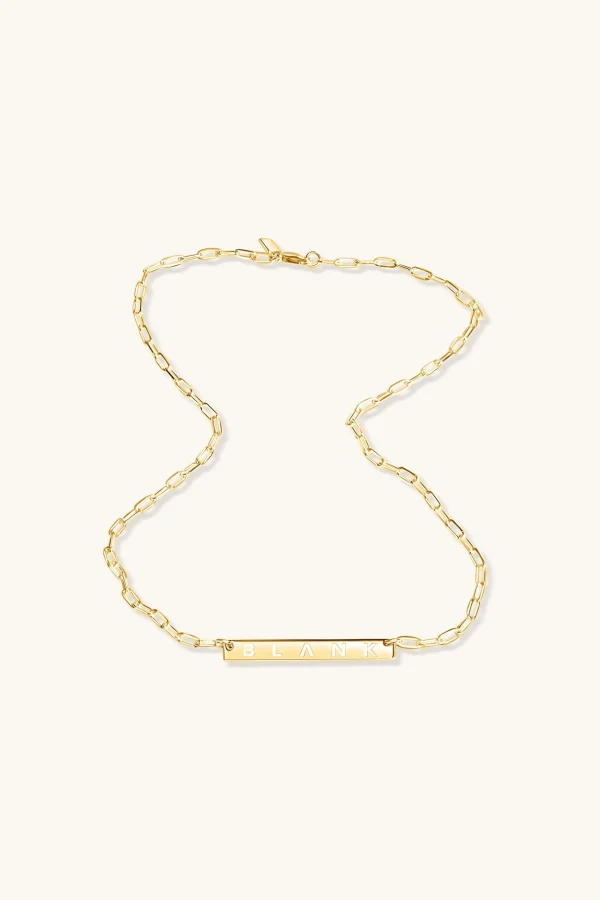 18Kt Gold Plated | Jewellery-BLANK SPACE. LOGO NECKLACE 18KT GOLD