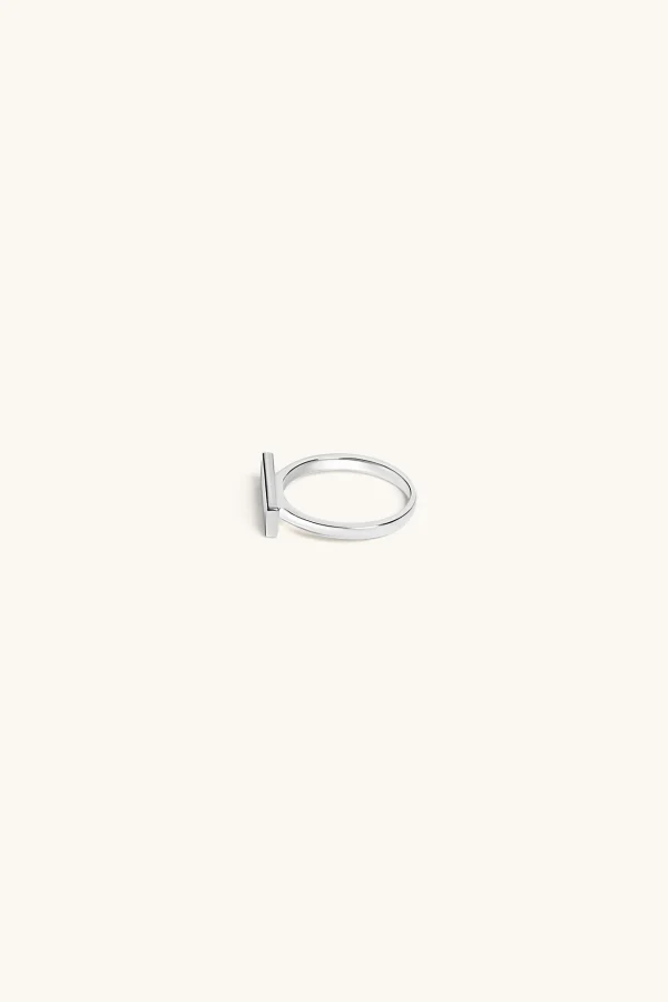 925 Sterling Silver | Jewellery-BLANK SPACE. LOGO STACKER RING