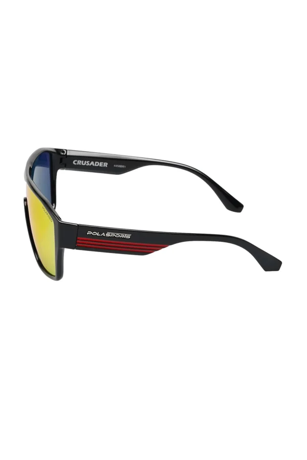 Sunglasses-POLASPORTS CRUSADER SUNGLASSES - BLACK/RED MIRROR