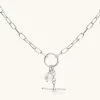 Freshwater Pearls | 925 Sterling Silver-BLANK SPACE. PRETTY PEARL FOB NECKLACE