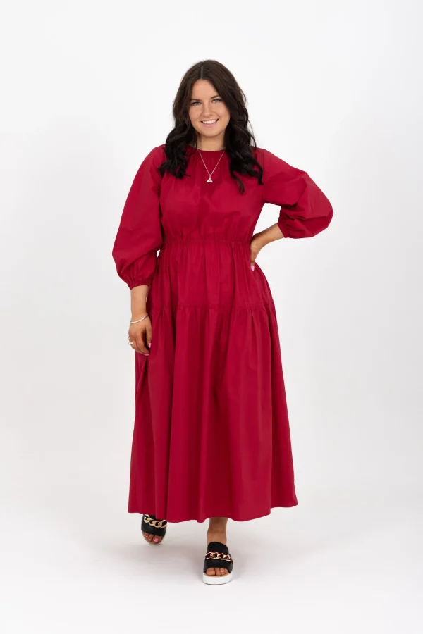 Dresses-RICOCHET ASHLEY DRESS - RASPBERRY