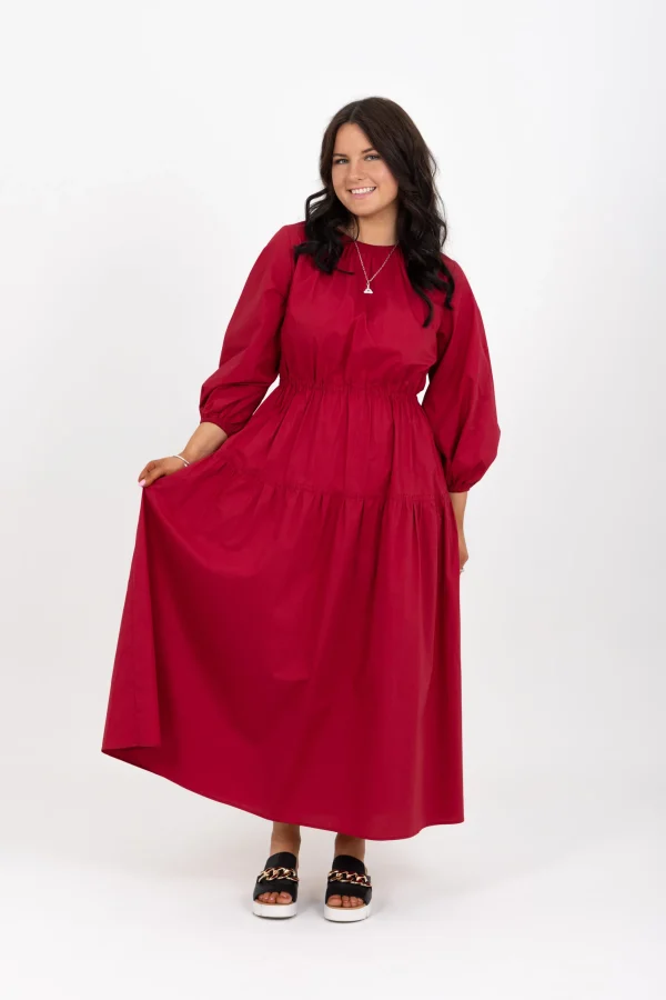 Dresses-RICOCHET ASHLEY DRESS - RASPBERRY