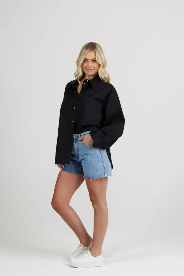 Shirts & Tops-RICOCHET FREDRICK SHIRT - BLACK