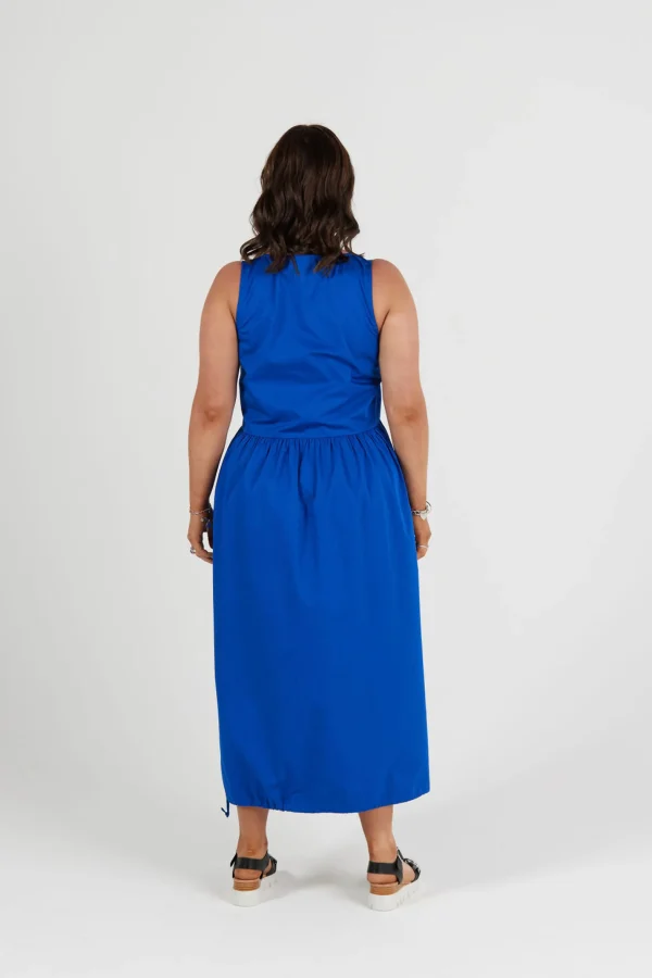 Dresses-RICOCHET PEARCE DRESS - COBALT