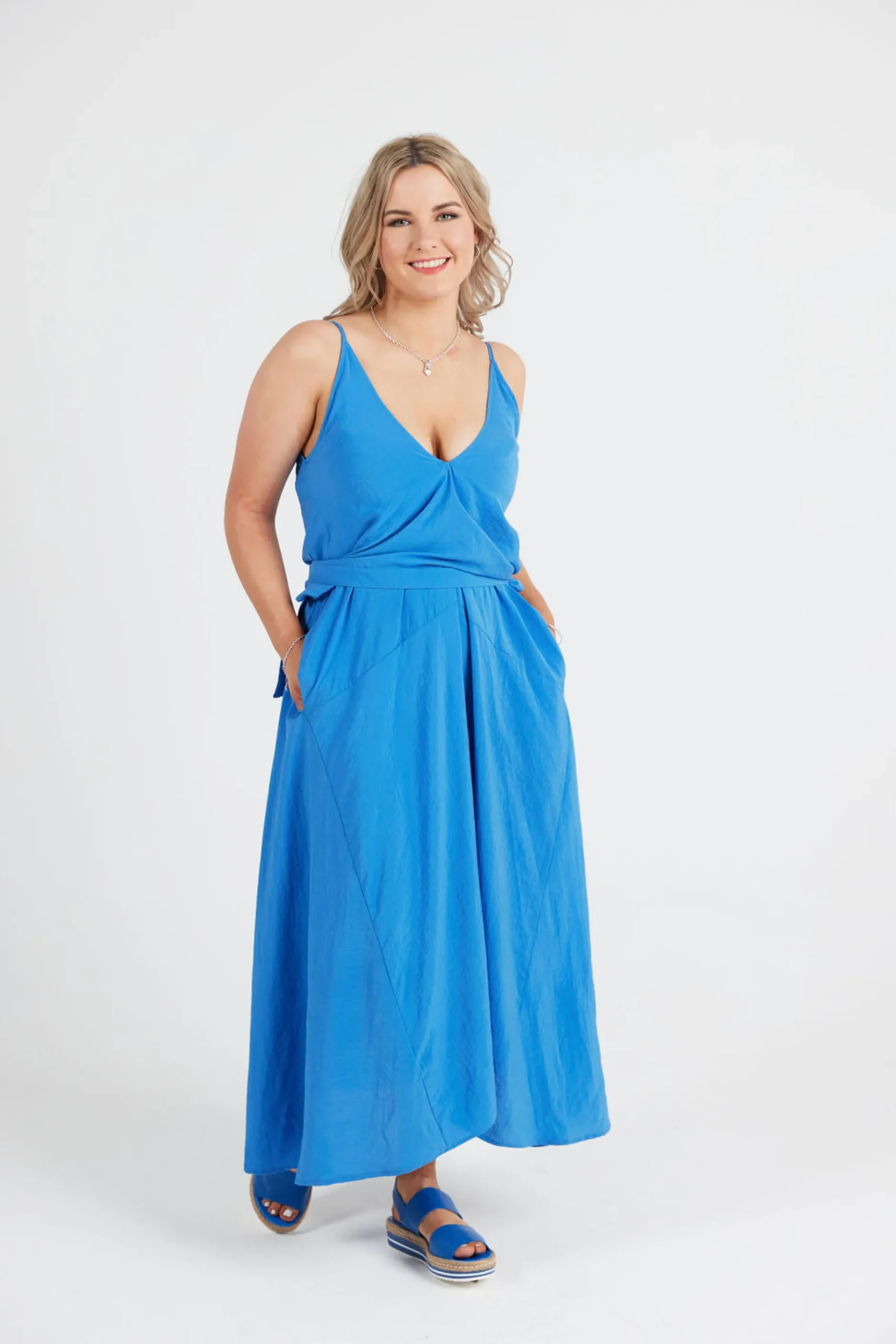 ricochet_the_ladykillers__1.webp Dresses-RICOCHET THE LADYKILLERS CAMI DRESS - CORNFLOWER