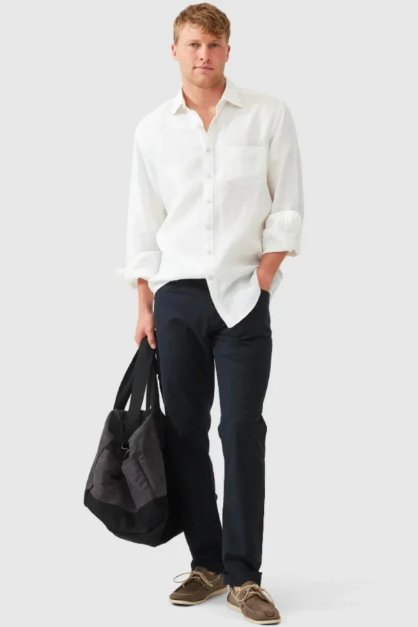 Shirts-RODD & GUNN CABLE BAY LS SHIRT SNOW