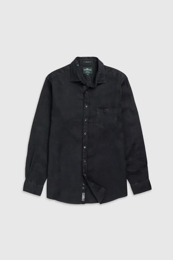 Shirts-RODD & GUNN CABLE BAY LS SHIRT MIDNIGHT