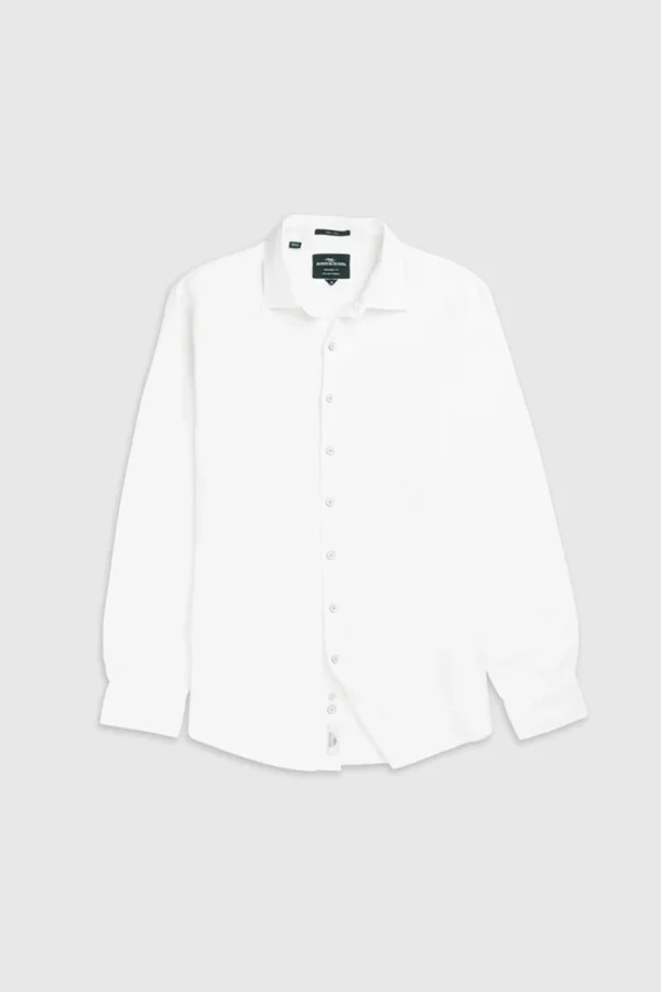 Shirts-RODD & GUNN CABLE BAY LS SHIRT SNOW