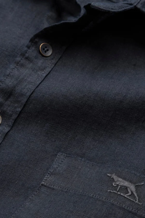 Shirts-RODD & GUNN CABLE BAY LS SHIRT MIDNIGHT