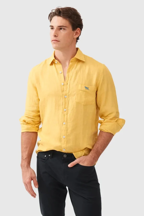 Shirts-RODD & GUNN COROMANDEL 2 SPORTS FIT SHIRT - CANARY