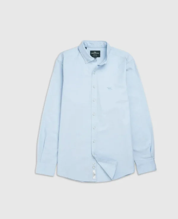 Shirts-RODD & GUNN OXFORD LS SPORTS FIT SHIRT POWDER BLUE