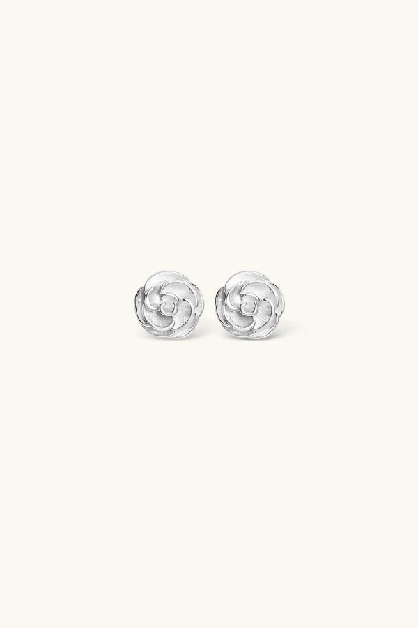 925 Sterling Silver | Jewellery-BLANK SPACE. ROSE STUD EARRINGS
