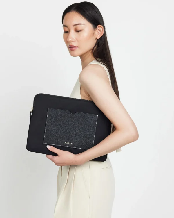 Bags & Wallets-SABEN AUGUSTA LAPTOP SLEEVE 16" BLACK