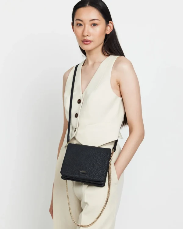 Bags & Wallets-SABEN FOX CROSSBODY BAG BLACK BUBBLE