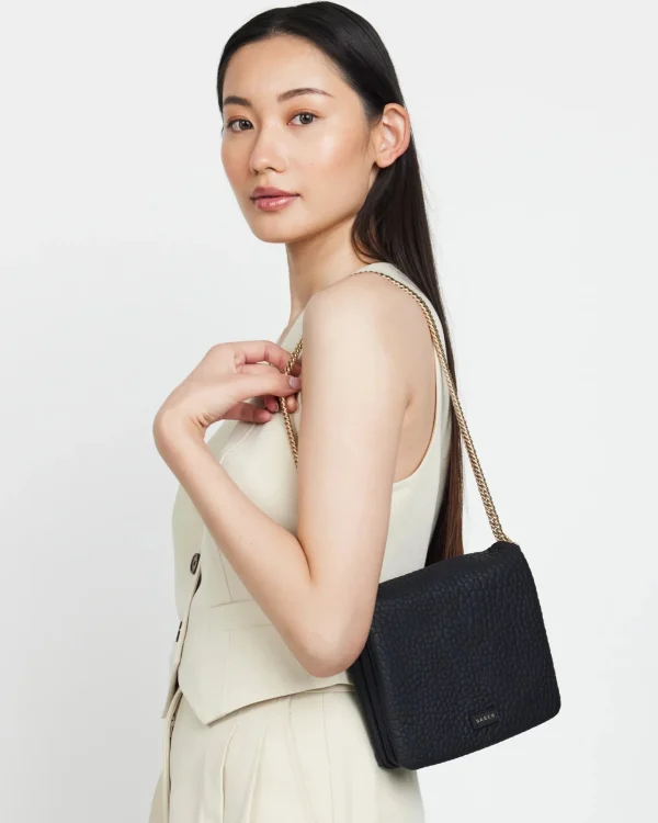 Bags & Wallets-SABEN FOX CROSSBODY BAG BLACK BUBBLE