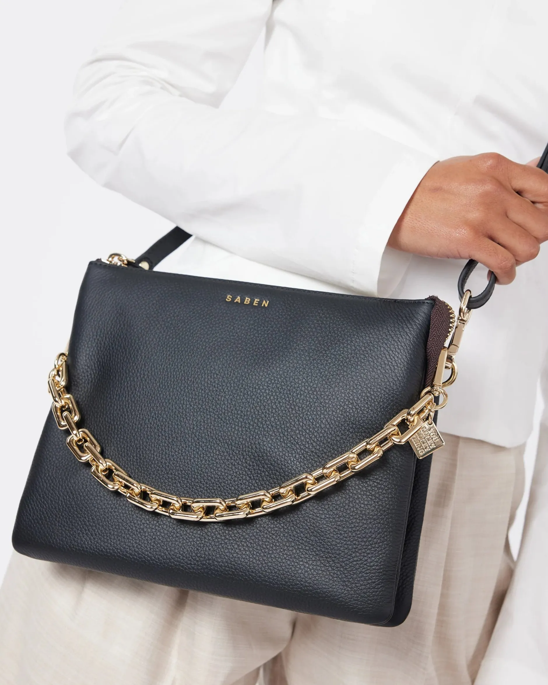 saben_matilda_crossbody_b_1.webp Bags & Wallets-SABEN MATILDA CROSSBODY BAG BLACK + CHUNKY CHAIN