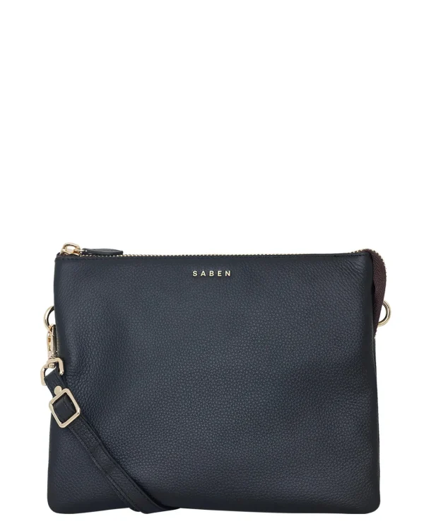 Bags & Wallets-SABEN MATILDA CROSSBODY BAG BLACK + CHUNKY CHAIN