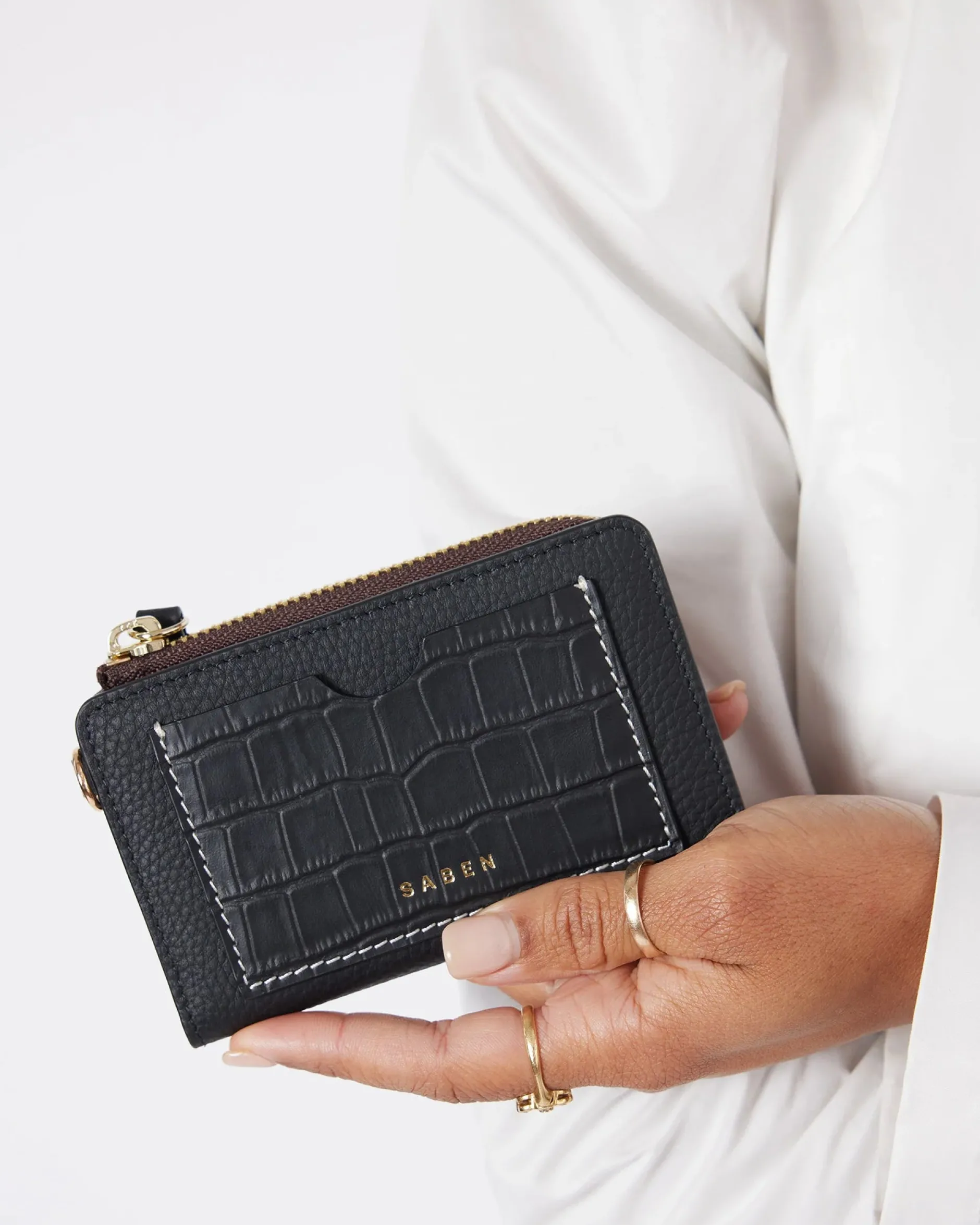 saben_wednesday_wallet_bl_0.webp Bags & Wallets-SABEN WEDNESDAY WALLET BLACK CROC