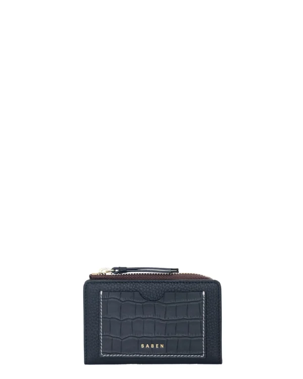 Bags & Wallets-SABEN WEDNESDAY WALLET BLACK CROC