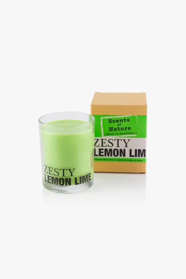 Candles & Room Fragrances-SCENTS OF NATURE SOY WAX CANDLE - ZESTY LEMON LIME