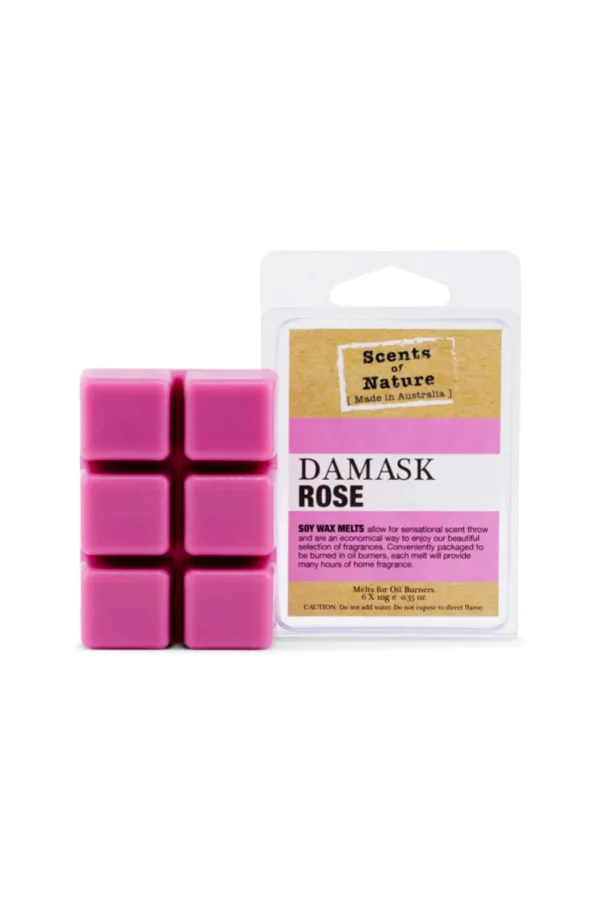 Candles & Room Fragrances-SCENTS OF NATURE SOY WAX MELTS DAMASK ROSE