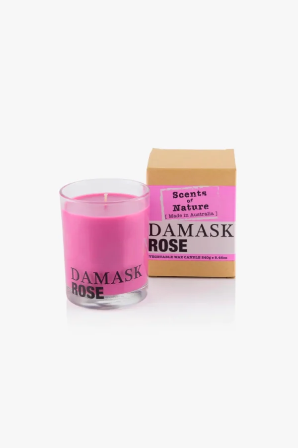 Candles & Room Fragrances-SCENTS OF NATURE SOY WAX CANDLE - GOAT'S MILK & DAMASK ROSE