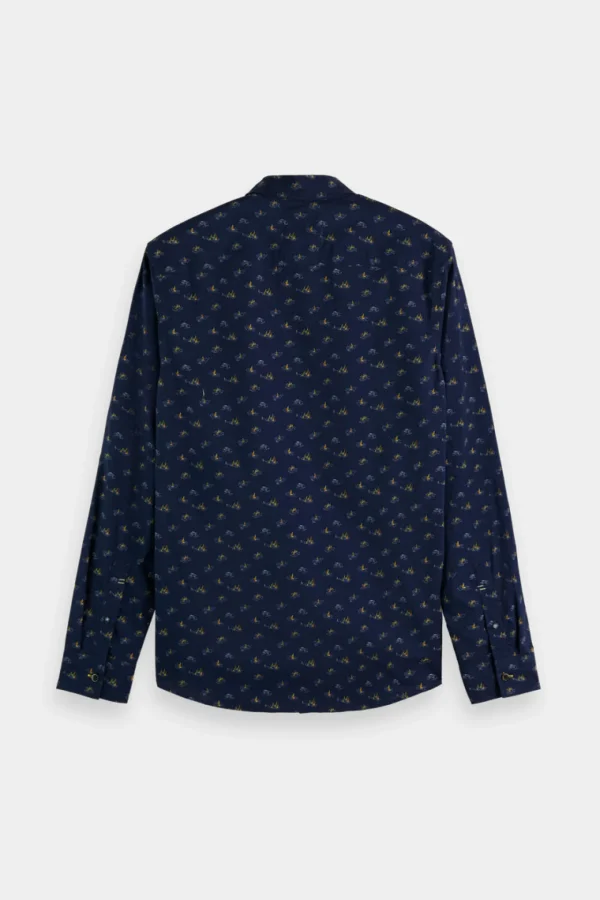 Shirts-SCOTCH & SODA DITSY SAILBOAT SHIRT NAVY