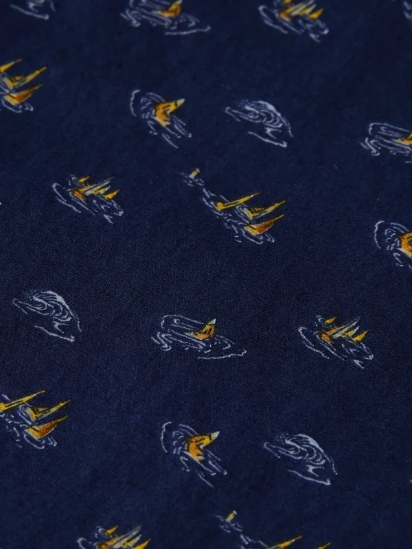 Shirts-SCOTCH & SODA DITSY SAILBOAT SHIRT NAVY