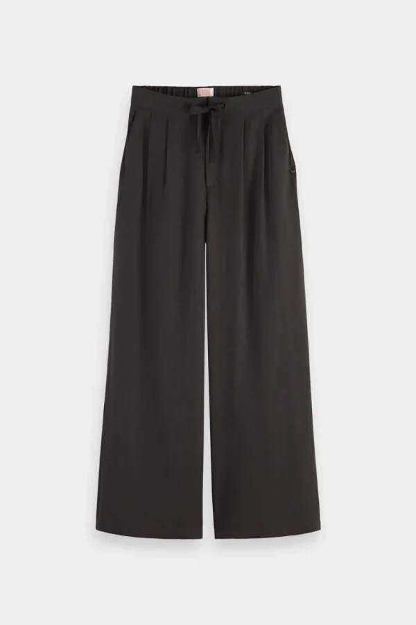 Pants-SCOTCH & SODA ELENI PIPING PANT EVENING BLACK