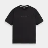 Tees & Tanks-SCOTCH & SODA ESSENTIALS LOGO T-SHIRT BLACK