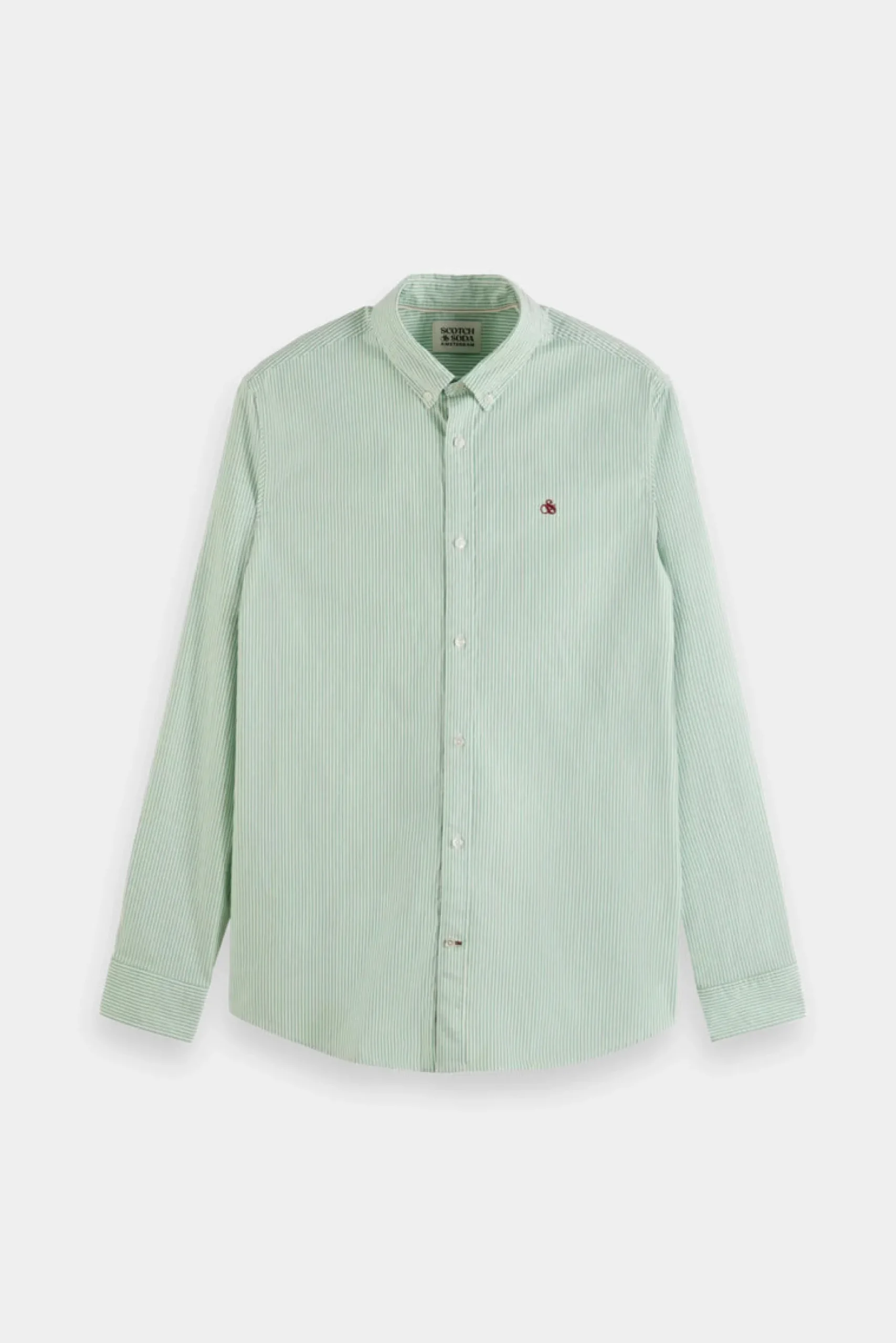 scotch__soda_essentials_o_0-2.webp Shirts-SCOTCH & SODA ESSENTIALS ORGANIC OXFORD STRIPE SHIRT SEAFOAM