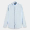 Shirts-SCOTCH & SODA ESSENTIALS ORGANIC OXFORD SHIRT BLUE