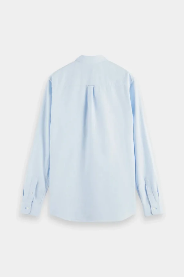 Shirts-SCOTCH & SODA ESSENTIALS ORGANIC OXFORD SHIRT BLUE