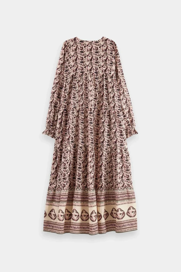 Dresses-SCOTCH & SODA FLOUNCES MAXI DRESS FLORAL