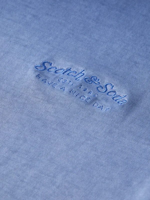 Tees & Tanks-SCOTCH & SODA GARMENT DYE T-SHIRT NAVY