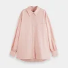 Shirts & Tops-SCOTCH & SODA GIRLFRIEND SHIRT SHIRTING PINK