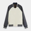 Coats & Jackets-SCOTCH & SODA JACQUARD REVERSIBLE BOMBER JACKET POETRY READING