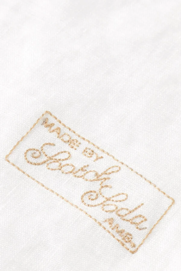 Shirts-SCOTCH & SODA LINEN ROLL UP SHIRT WHITE