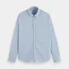 Shirts-SCOTCH & SODA POPLIN CHECK SHIRT BLUE CHECK