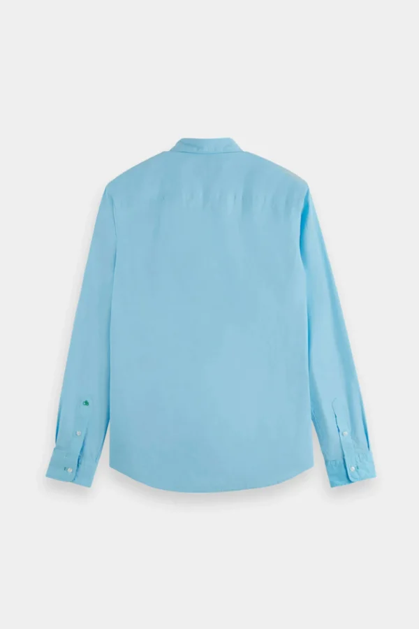 Shirts-SCOTCH & SODA POPLIN SHIRT BLUE LAGOON