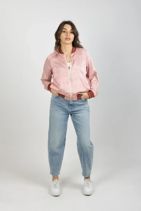Coats & Jackets-SCOTCH & SODA PRINTED REVERSIBLE BOMBER JACKET CORAL
