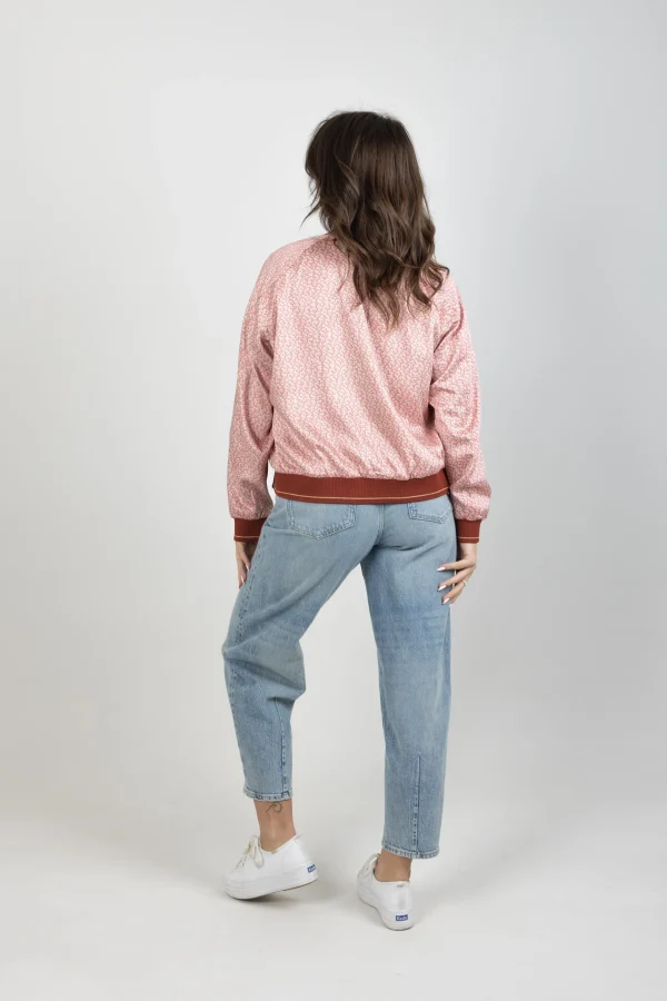 Coats & Jackets-SCOTCH & SODA PRINTED REVERSIBLE BOMBER JACKET CORAL