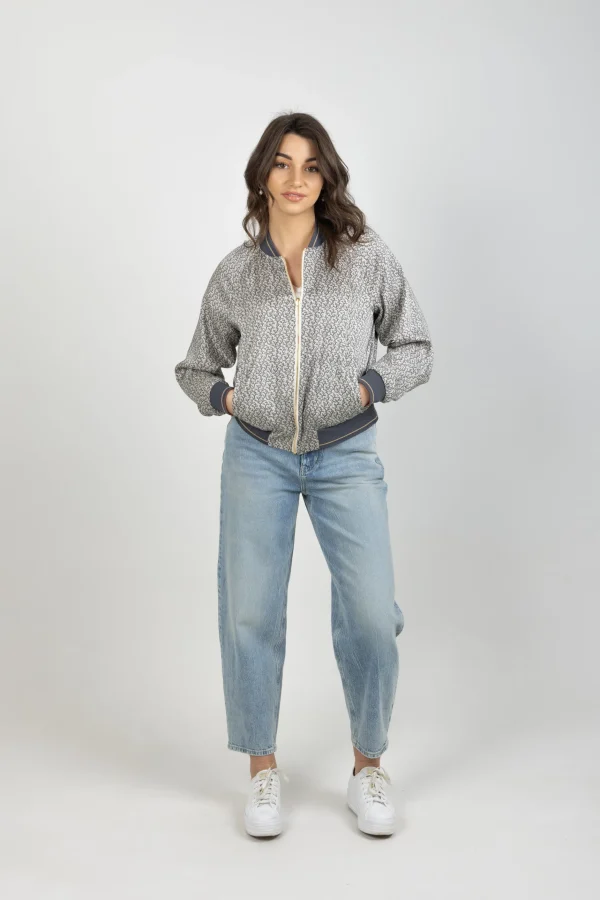 Coats & Jackets-SCOTCH & SODA PRINTED REVERSIBLE BOMBER JACKET CORAL
